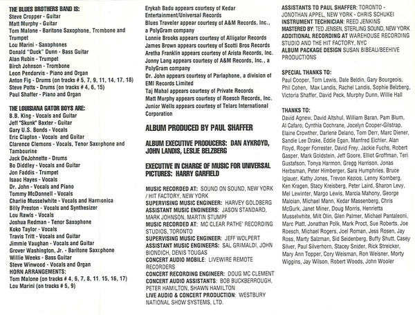 Various : Blues Brothers 2000 (Original Motion Picture Soundtrack) (CD, Album)