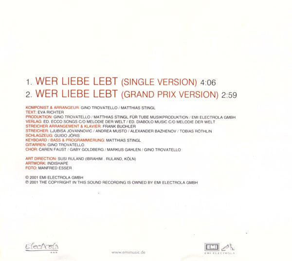 Michelle : Wer Liebe Lebt (CD, Maxi)