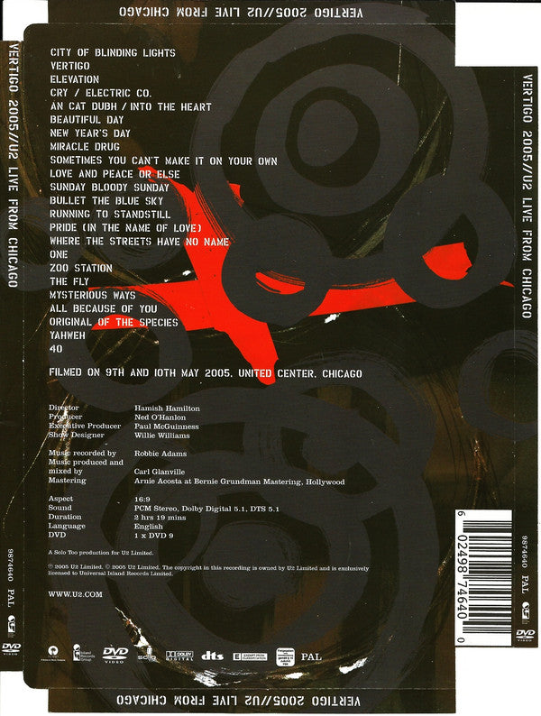 U2 : Vertigo 2005 // U2 Live From Chicago (DVD-V, PAL, DTS)