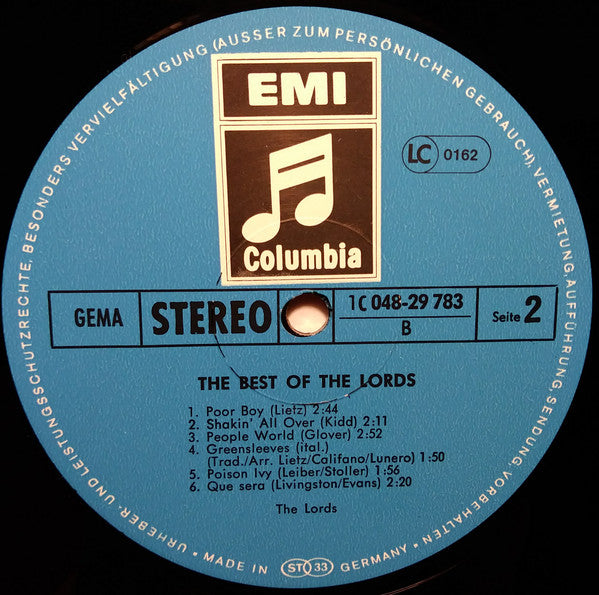 The Lords : The Best Of The Lords (LP, Comp, RE)