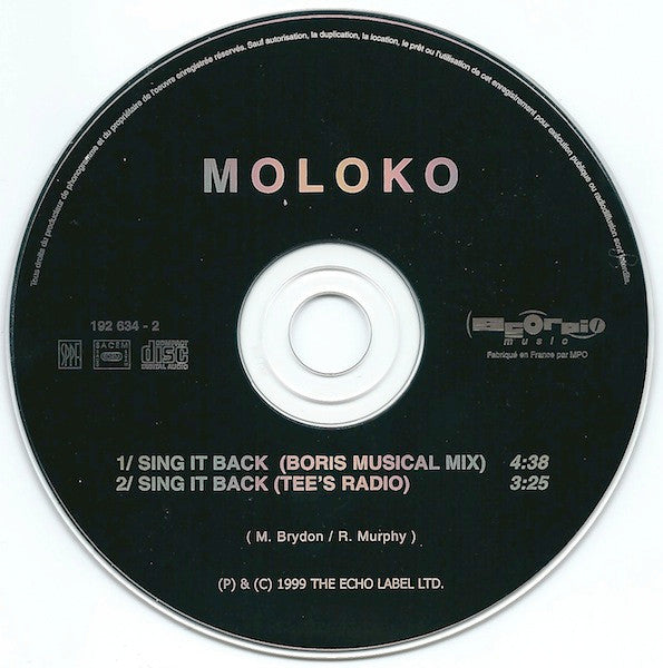 Moloko : Sing It Back (CD, Single, Car)