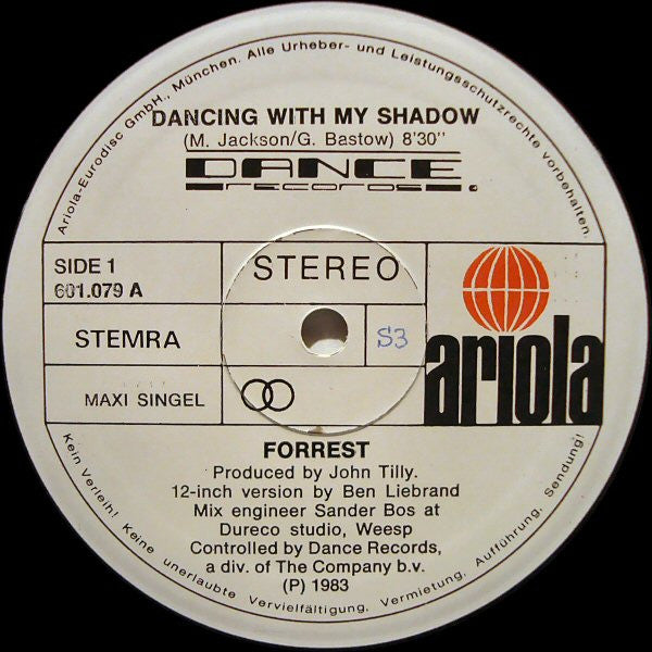 Forrest : Dancing With My Shadow (12", Maxi)
