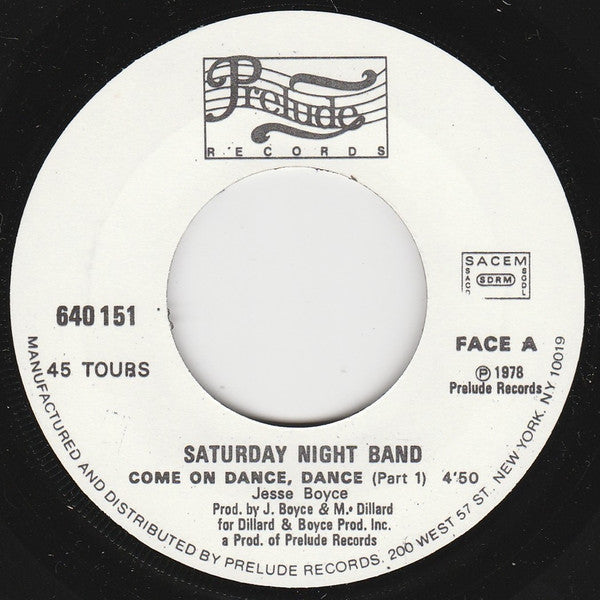 Saturday Night Band : Come On Dance, Dance (Part 1 + 2) (7", Single)