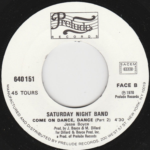 Saturday Night Band : Come On Dance, Dance (Part 1 + 2) (7", Single)