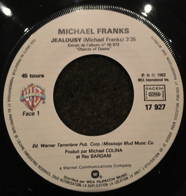 Michael Franks : Jealousy (7", Single)