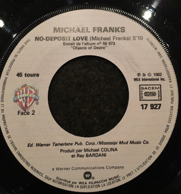 Michael Franks : Jealousy (7", Single)