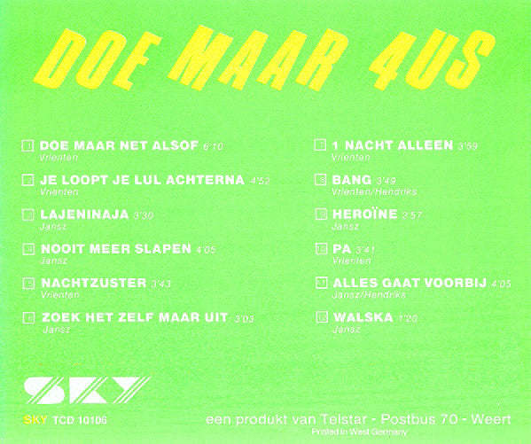 Doe Maar : 4US (CD, Album, RE, RP)