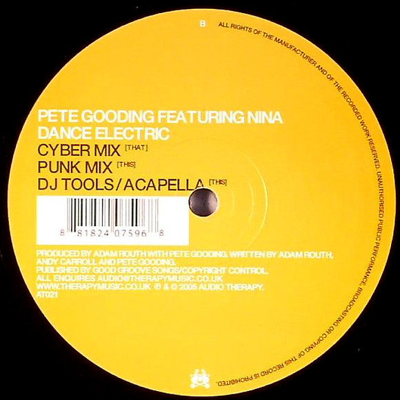 Pete Gooding Featuring Nina (3) : Dance Electric (12")