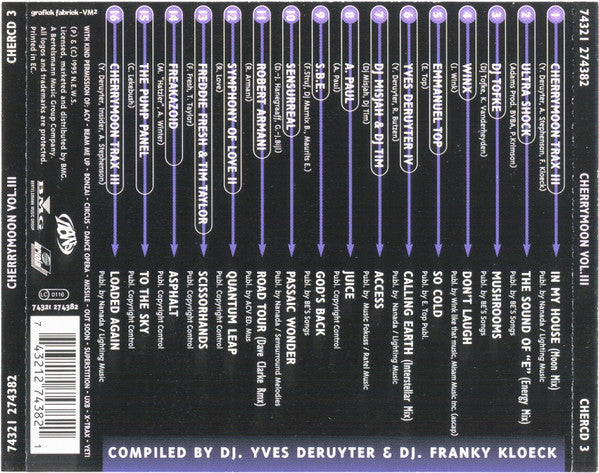 Various : Cherry Moon - The Compilation Volume III (CD, Comp, RE)