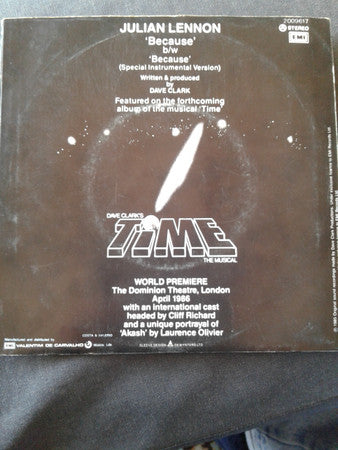 Julian Lennon : Because (7", Single)
