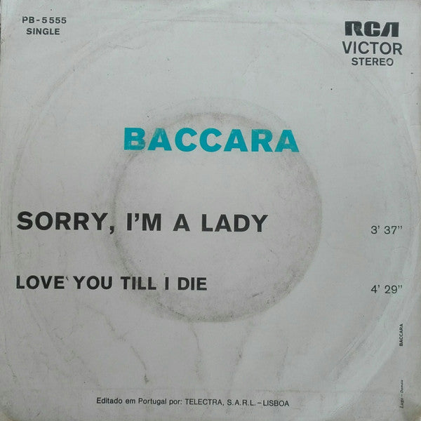 Baccara : Sorry, I'm A Lady (7", Single)