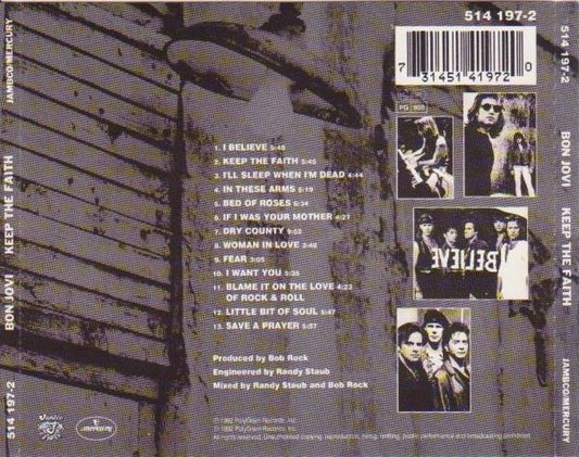 Bon Jovi : Keep The Faith (CD, Album, RE, PMD)