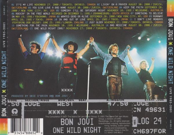 Bon Jovi : One Wild Night: Live 1985-2001 (CD, Album)