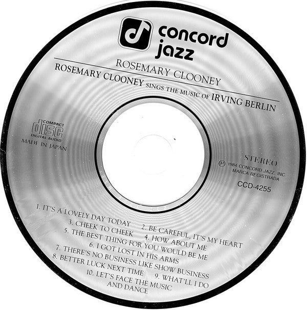 Rosemary Clooney : Sings The Music Of Irving Berlin (CD, Album)