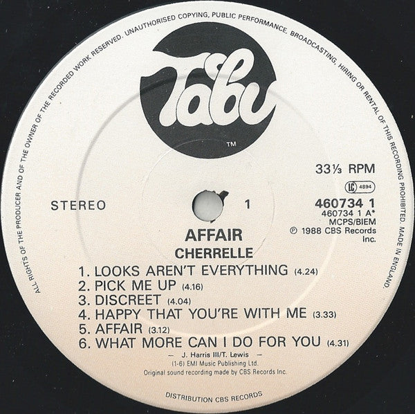 Cherrelle : Affair (LP, Album)