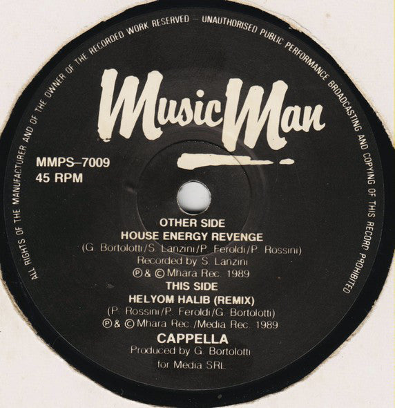 Cappella : House Energy Revenge (7")