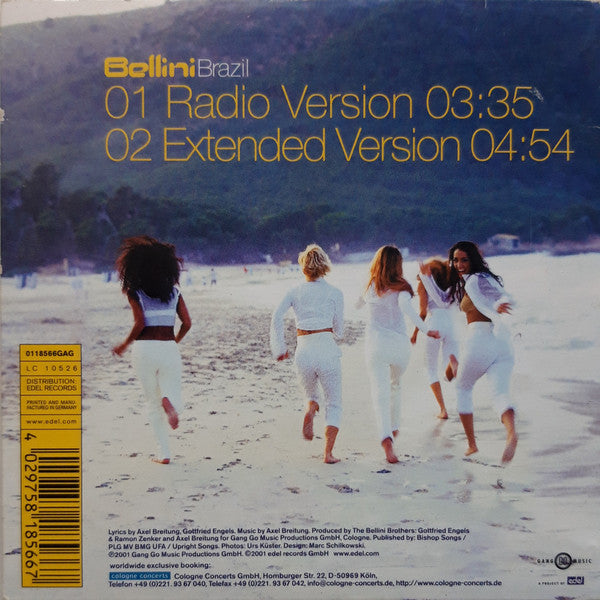Bellini : Brazil (CD, Single, Car)