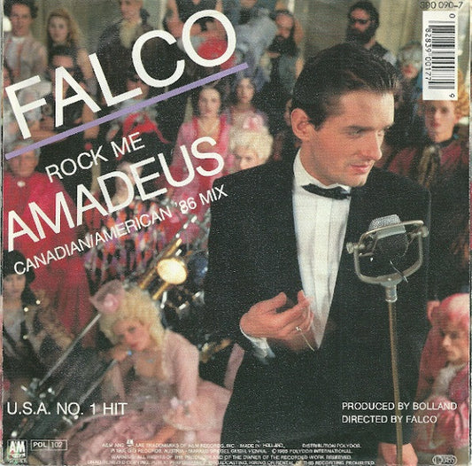 Falco : Rock Me Amadeus (Canadian/American '86 Mix) (7", Single)