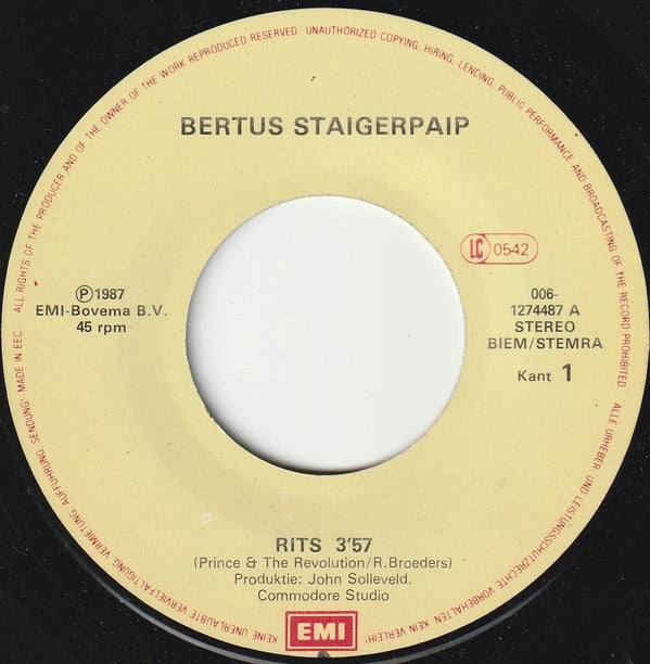 Bertus Staigerpaip : Rits (7", Single)