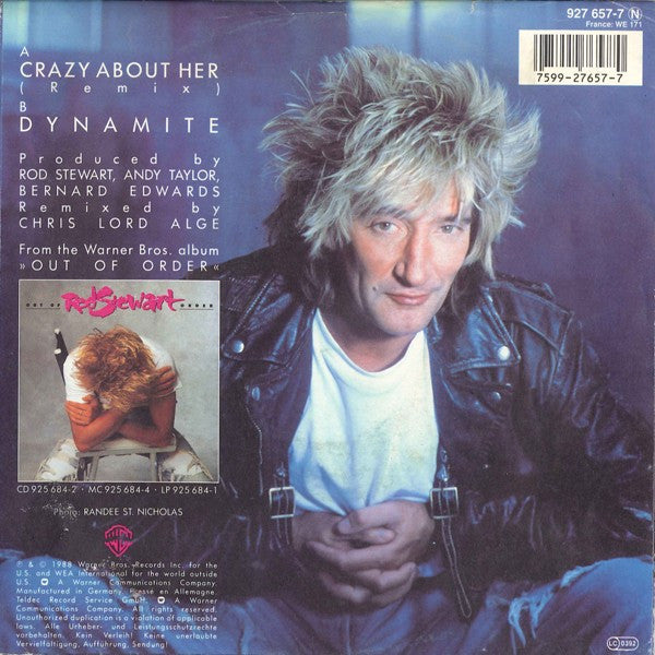 Rod Stewart : Crazy About Her (7", Single, Sma)