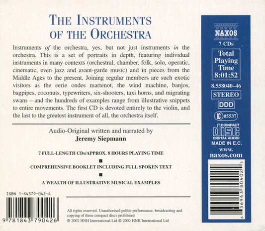 Jeremy Siepmann : The Instruments Of The Orchestra (7xCD + Box)