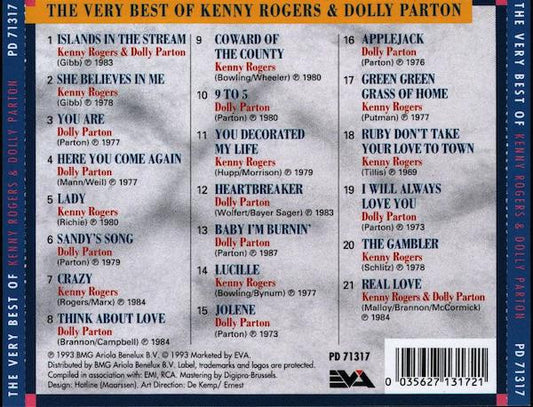 Kenny Rogers & Dolly Parton : The Very Best Of Kenny Rogers & Dolly Parton (CD, Comp, RE)