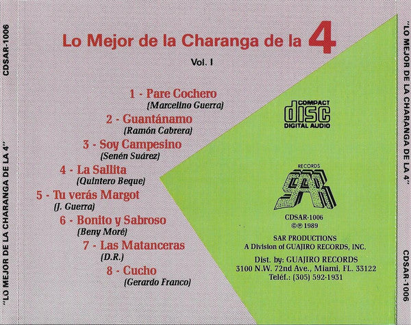 Charanga De La 4 : Lo Mejor De La Charanga De La 4 Vol.1 (CD, Comp)