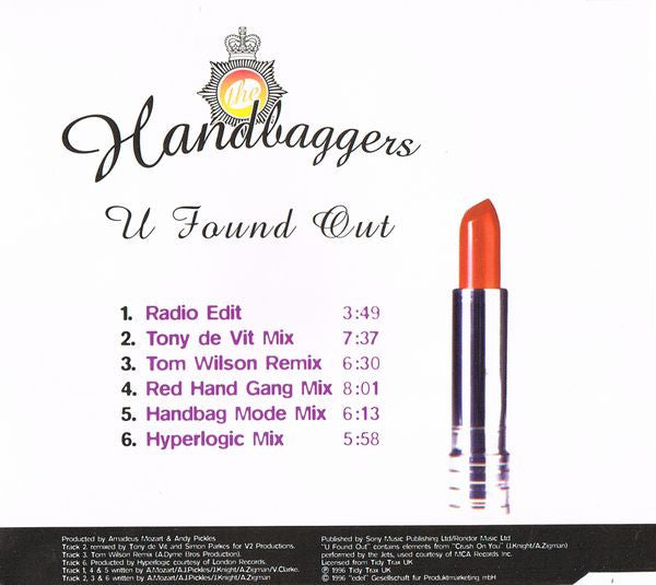 The Handbaggers : U Found Out (CD, Maxi)