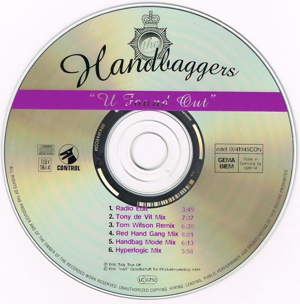 The Handbaggers : U Found Out (CD, Maxi)