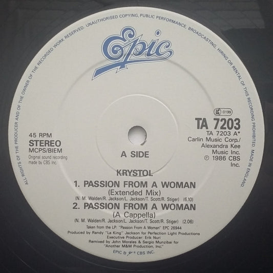 Krystol : Passion From A Woman (12")
