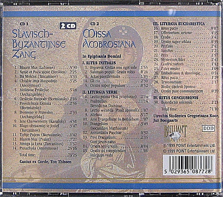 Utrechts Studenten Gregoriaans Koor, Jan Boogaarts, Ton Thissen : Slavisch-Byzantijnse Zang - Missa Ambrosiana (2xCD + Box)