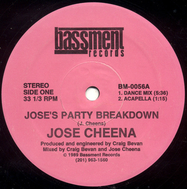 Jose Cheena : Jose's Party Breakdown (12")
