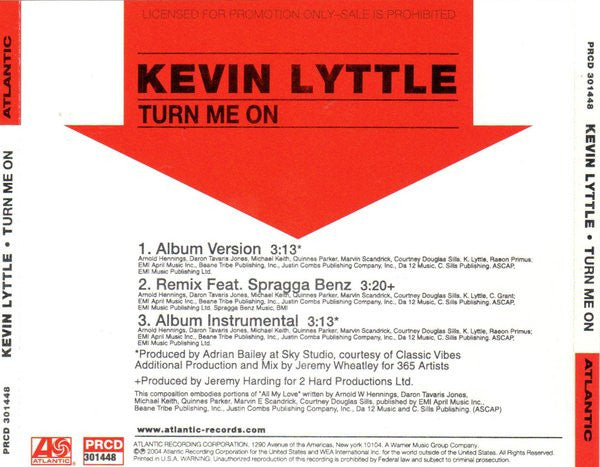 Kevin Lyttle : Turn Me On (CD, Maxi, Promo)