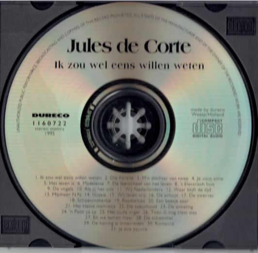 Jules de Corte : Ik Zou Wel Eens Willen Weten (CD, Comp)
