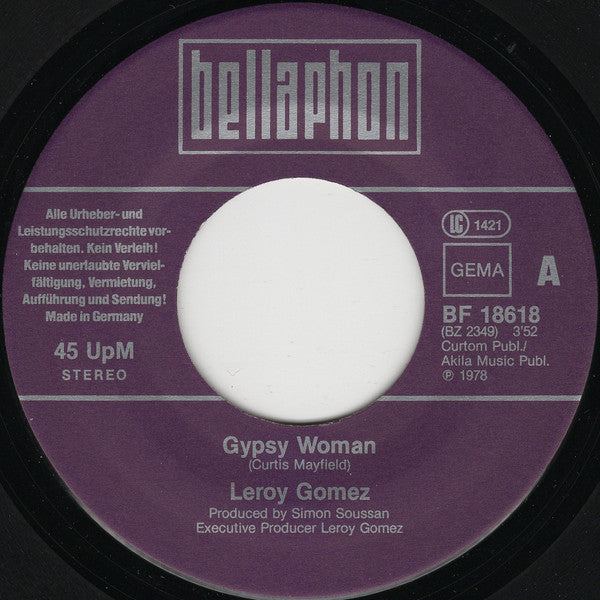 Leroy Gomez : Gypsy Woman (7", Single)