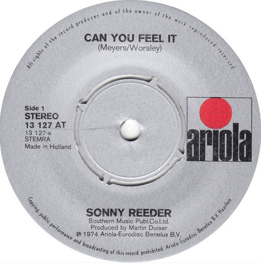 Sonny Reeder : Can You Feel It (7", Single, Sol)