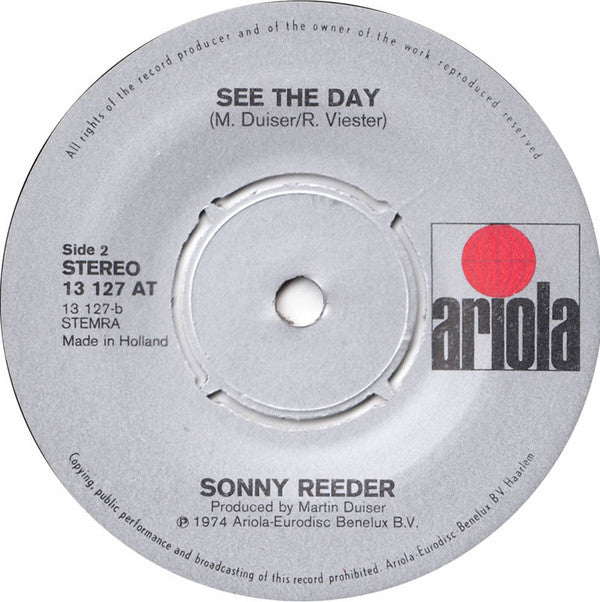 Sonny Reeder : Can You Feel It (7", Single, Sol)
