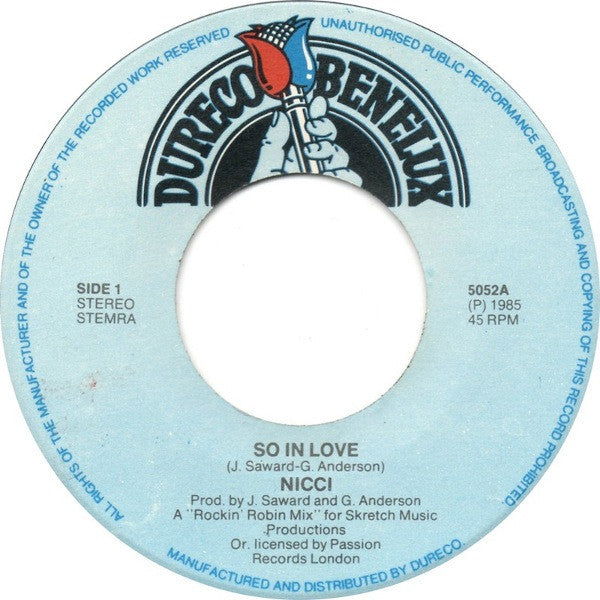 Nicci Gable : So In Love (7")