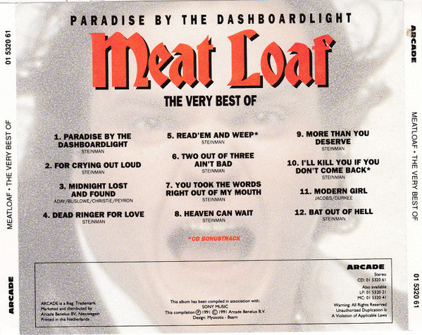 Meat Loaf : Paradise By The Dashboardlight - The Very Best Of (CD, Comp)