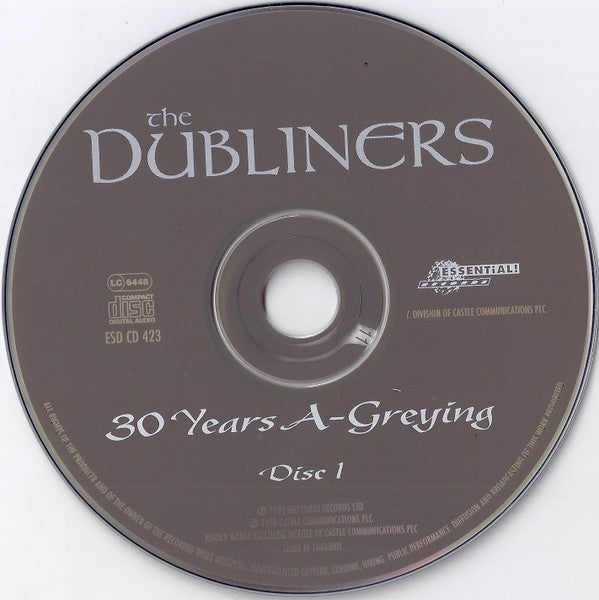 The Dubliners : 30 Years A-Greying (2xCD, Album, RE)