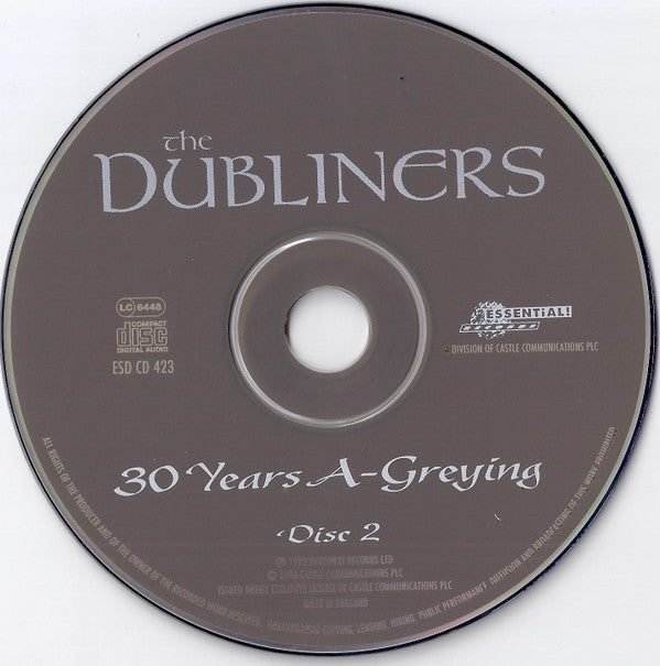 The Dubliners : 30 Years A-Greying (2xCD, Album, RE)