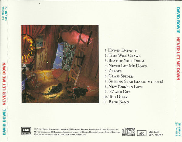 David Bowie : Never Let Me Down (CD, Album)