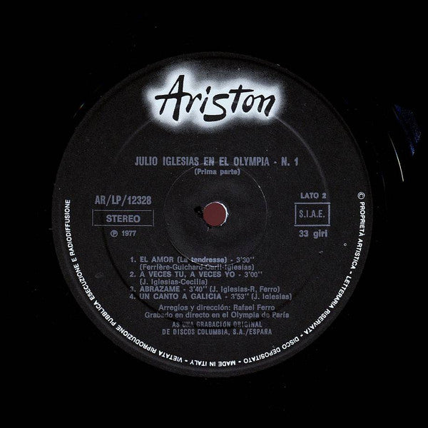 Julio Iglesias : Olympia 1° Parte (LP, Album)
