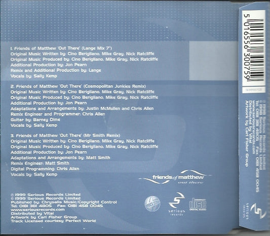 Friends Of Matthew : Out There (CD, Single)