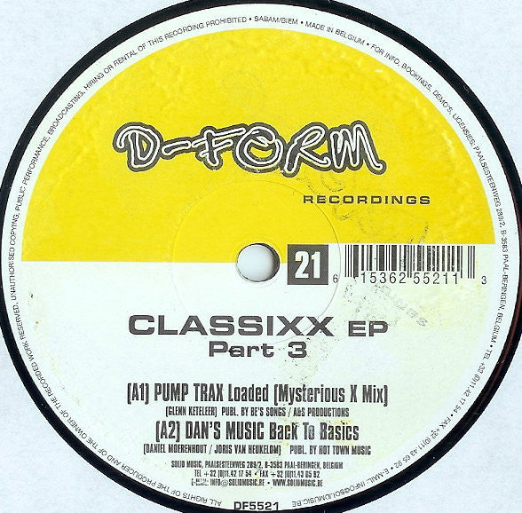 Various : Classixx EP Part 3 (12", EP)