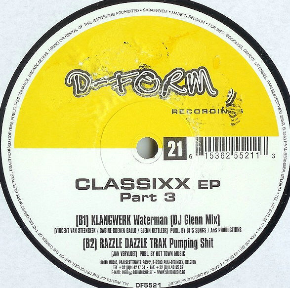 Various : Classixx EP Part 3 (12", EP)