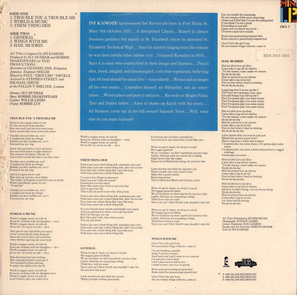 Ini Kamoze : Ini Kamoze (LP, MiniAlbum)