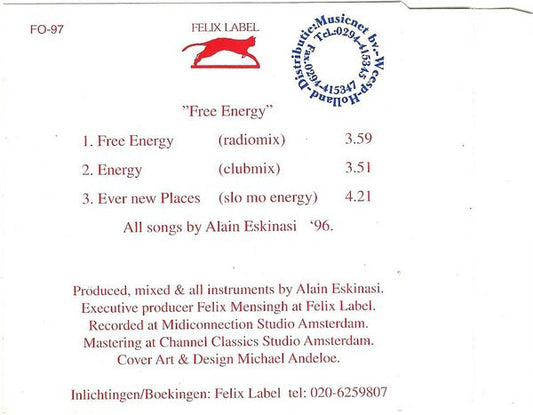 Alain Eskinasi : Energy (CD, Maxi)