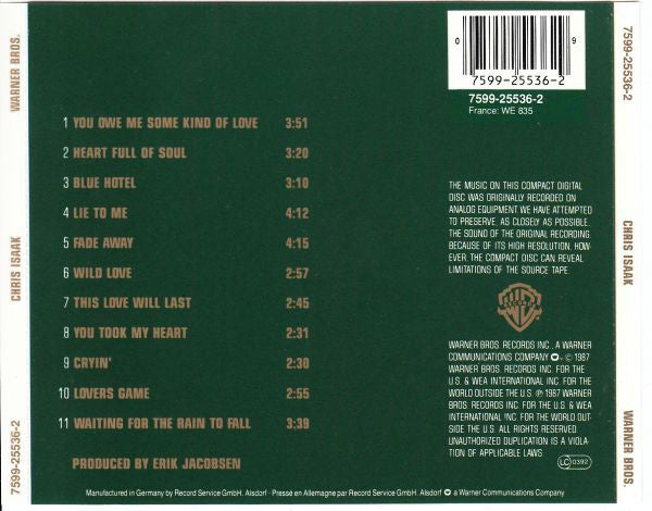 Chris Isaak : Chris Isaak (CD, Album, RP)