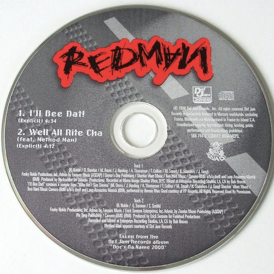 Redman : I'll Bee Dat! / Well All Rite Cha (CD, Single)